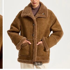 Reversible Shearling Collared Jacket